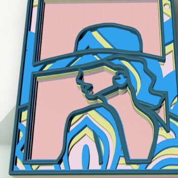 Intra απο ξύλο plywood 3mm-4mm πάχος – Women in Frame , 3d Mandala , 5 Layers Δίασταση  45x45 cm INTRAFABR-28354433 - Image 7