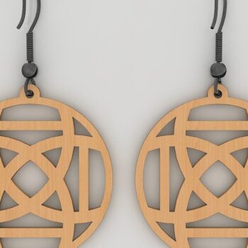 Intra απο ξύλο plywood 3mm-4mm πάχος – Ξύλινο ακρυλικό σκουλαρίκι Αρχεία κοπής με λέιζερ Δίασταση  5x5 cm INTRAFABR-40251799 - Image 3