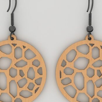 Intra απο ξύλο plywood 3mm-4mm πάχος – Ξύλινο ακρυλικό σκουλαρίκι Αρχεία κοπής με λέιζερ Δίασταση  5x5 cm INTRAFABR-40251799 - Image 4