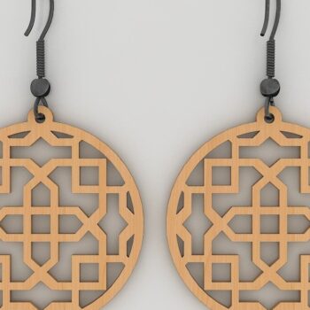 Intra απο ξύλο plywood 3mm-4mm πάχος – Ξύλινο ακρυλικό σκουλαρίκι Αρχεία κοπής με λέιζερ Δίασταση  5x5 cm INTRAFABR-40251799 - Image 7