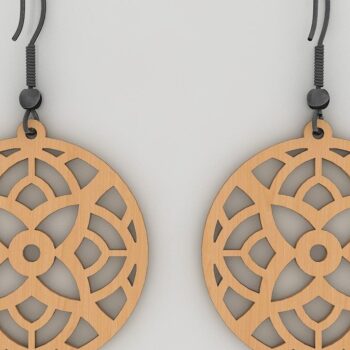 Intra απο ξύλο plywood 3mm-4mm πάχος – Ξύλινο ακρυλικό σκουλαρίκι Αρχεία κοπής με λέιζερ Δίασταση  5x5 cm INTRAFABR-40251799 - Image 10