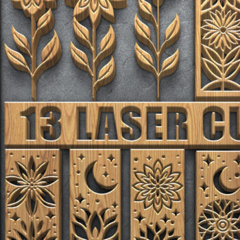 Intra απο ξύλο plywood 3mm-4mm πάχος –  με λέιζερ ξύλου τέχνης Δίασταση  20x20 cm INTRAFABR-120857457 - Image 1