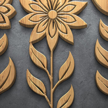 Intra απο ξύλο plywood 3mm-4mm πάχος –  με λέιζερ ξύλου τέχνης Δίασταση  20x20 cm INTRAFABR-120857457 - Image 2