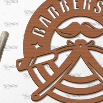 Intra απο ξύλο plywood 3mm-4mm πάχος – Ξύλινη πινακίδα κομμωτηρίου με λέιζερ Δίασταση  20x20 cm INTRAFABR-98539703 - Image 1