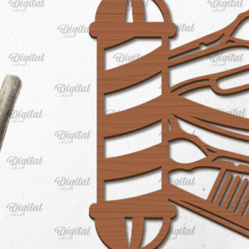 Intra απο ξύλο plywood 3mm-4mm πάχος – Ξύλινη πινακίδα κομμωτηρίου με λέιζερ Δίασταση  20x20 cm INTRAFABR-98539644 - Image 1