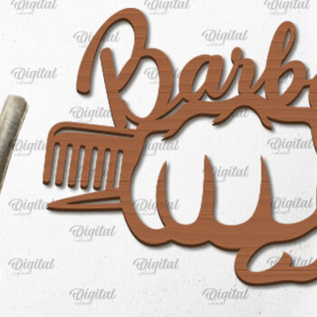 Intra απο ξύλο plywood 3mm-4mm πάχος – Ξύλινη πινακίδα κομμωτηρίου με λέιζερ Δίασταση  20x20 cm INTRAFABR-98539659 - Image 1