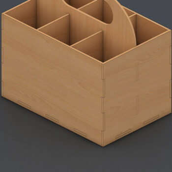 Intra απο ξύλο plywood 3mm-4mm πάχος – Wood Beer Box / Σόδα Carrier Holder 113 Δίασταση  20x20 cm INTRAFABR-60958362 - Image 3