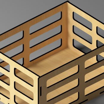 Intra απο ξύλο plywood 3mm-4mm πάχος – Αρχεία Wood Box Crate Lightburn Glowforge Δίασταση  20x20 cm INTRAFABR-44971219 - Image 1