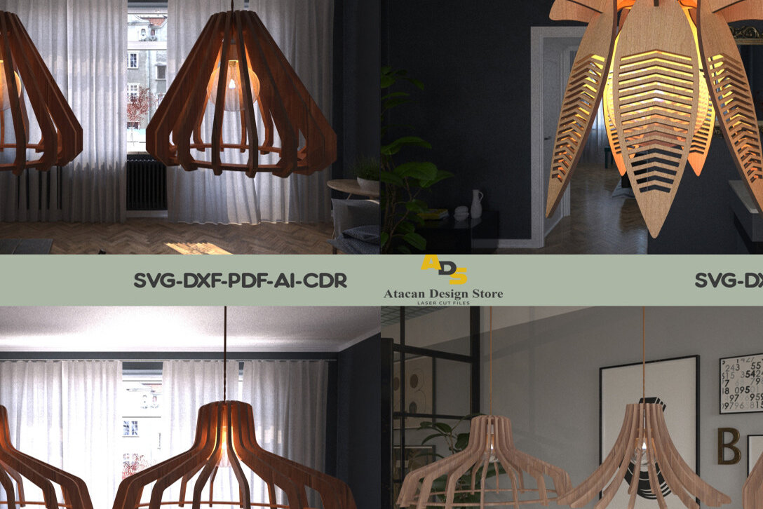 Intra απο ξύλο plywood 3mm-4mm πάχος – Ξύλινος πολυέλαιος κρεμαστό φωτιστικό 292 Δίασταση  20x20 cm INTRAFABR-56311085