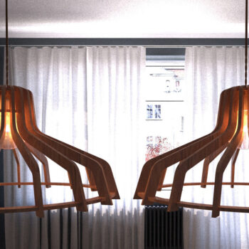 Intra απο ξύλο plywood 3mm-4mm πάχος – Ξύλινος πολυέλαιος κρεμαστό φωτιστικό 292 Δίασταση  20x20 cm INTRAFABR-56311085 - Image 7