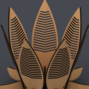 Intra απο ξύλο plywood 3mm-4mm πάχος – Ξύλινος πολυέλαιος κρεμαστό φωτιστικό 292 Δίασταση  20x20 cm INTRAFABR-56311085 - Image 9