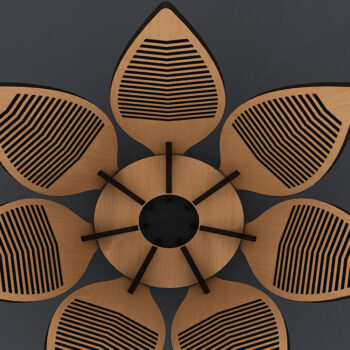 Intra απο ξύλο plywood 3mm-4mm πάχος – Ξύλινος πολυέλαιος κρεμαστό φωτιστικό 292 Δίασταση  20x20 cm INTRAFABR-56311085 - Image 10