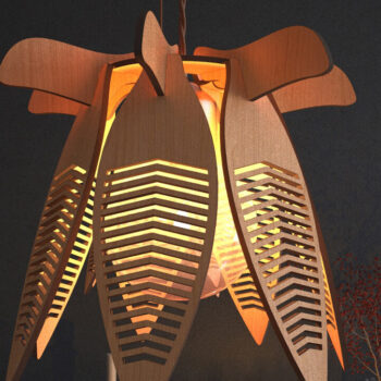 Intra απο ξύλο plywood 3mm-4mm πάχος – Ξύλινος πολυέλαιος κρεμαστό φωτιστικό 292 Δίασταση  20x20 cm INTRAFABR-56311085 - Image 12