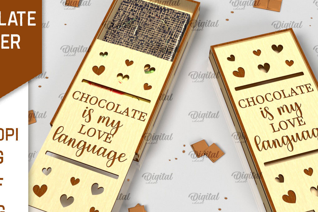 Intra απο ξύλο plywood 3mm-4mm πάχος – Ξύλινη θήκη σοκολάτας κοπής με λέιζερ Δίασταση  20x20 cm INTRAFABR-98537079