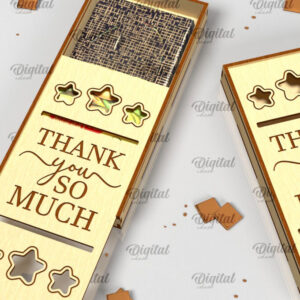 Intra απο ξύλο plywood 3mm-4mm πάχος – Ξύλινη θήκη σοκολάτας κοπής με λέιζερ Δίασταση  20x20 cm INTRAFABR-98536886