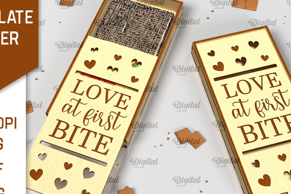 Intra απο ξύλο plywood 3mm-4mm πάχος – Ξύλινη θήκη σοκολάτας κοπής με λέιζερ Δίασταση  20x20 cm INTRAFABR-98536941