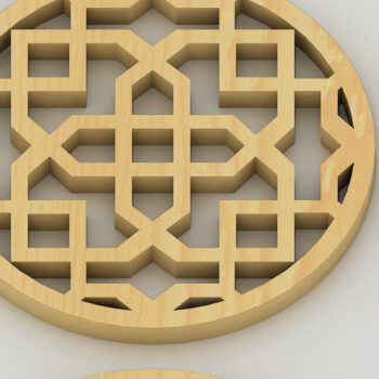 Intra απο ξύλο plywood 3mm-4mm πάχος – Θήκη ξύλινου σουβέρ Αρχείο κοπής με λέιζερ Δίασταση  20x20 cm INTRAFABR-60985058 - Image 2