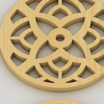 Intra απο ξύλο plywood 3mm-4mm πάχος – Θήκη ξύλινου σουβέρ Αρχείο κοπής με λέιζερ Δίασταση  20x20 cm INTRAFABR-60985058 - Image 4