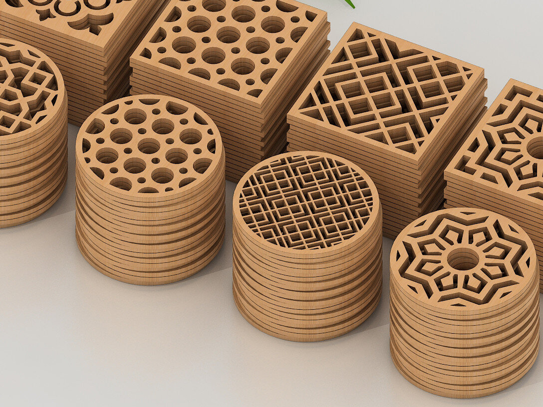 Intra απο ξύλο plywood 3mm-4mm πάχος – Σετ Σχεδίασης Ξύλινου Σουβέρ Trivet Grill 172 Δίασταση  20x20 cm INTRAFABR-54597105