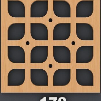 Intra απο ξύλο plywood 3mm-4mm πάχος – Πρότυπα διακόσμησης τοίχου με ξύλινο σουβέρ Δίασταση  40x30 cm INTRAFABR-40251077 - Image 4