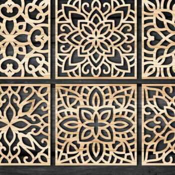 Intra απο ξύλο plywood 3mm-4mm πάχος – Σχεδιασμός σουβέρ ξύλου / Cnc Δίασταση  20x20 cm INTRAFABR-49786493 - Image 2