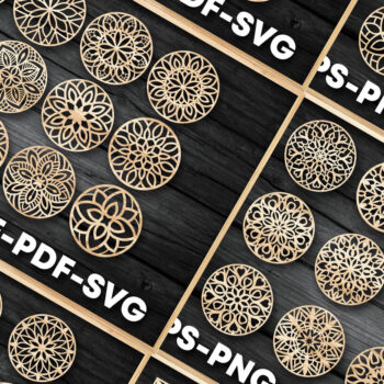 Intra απο ξύλο plywood 3mm-4mm πάχος – Σχεδίαση σουβέρ / Δέσμη κοπής με λέιζερ Δίασταση  20x20 cm INTRAFABR-81334688 - Image 2