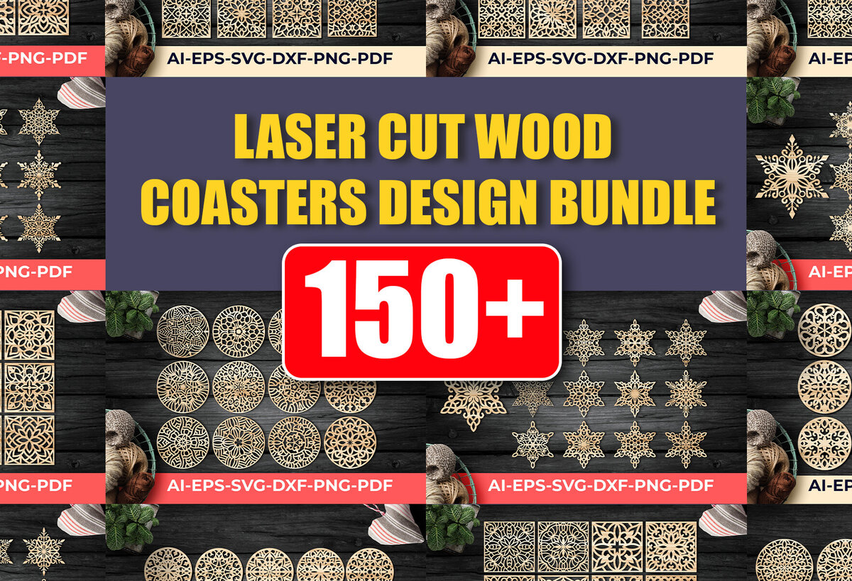 Intra απο ξύλο plywood 3mm-4mm πάχος – Σχεδιασμός σουβέρ ξύλου / Πακέτο κοπής με λέιζερ3 Δίασταση  20x20 cm INTRAFABR-92723927