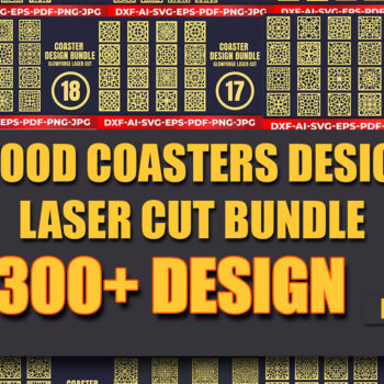 Intra απο ξύλο plywood 3mm-4mm πάχος – Σχεδιασμός σουβέρ ξύλου / Πακέτο κοπής με λέιζερ4 Δίασταση  20x20 cm INTRAFABR-94604916 - Image 1