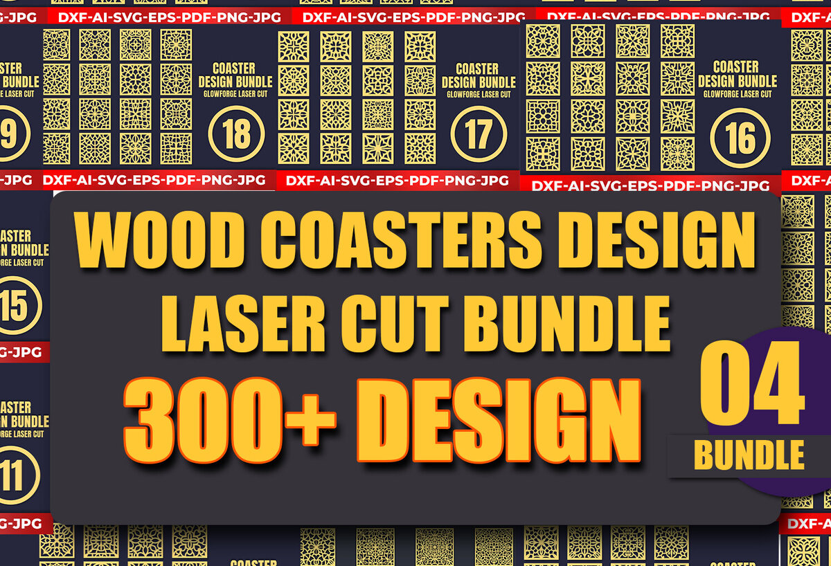 Intra απο ξύλο plywood 3mm-4mm πάχος – Σχεδιασμός σουβέρ ξύλου / Πακέτο κοπής με λέιζερ4 Δίασταση  20x20 cm INTRAFABR-94604916