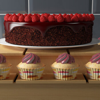 Intra απο ξύλο plywood 3mm-4mm πάχος – Ξύλινη βάση για Cupcake / Πάρτι εμφάνισης τούρτας Δίασταση  20x20 cm INTRAFABR-58586659 - Image 1