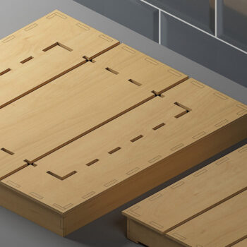 Intra απο ξύλο plywood 3mm-4mm πάχος – Ξύλινη βάση για Cupcake / Πάρτι εμφάνισης τούρτας Δίασταση  20x20 cm INTRAFABR-58586659 - Image 3