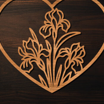 Intra απο ξύλο plywood 3mm-4mm πάχος – Ξύλο κοπής Valentine Heart Δίασταση  20x20 cm INTRAFABR-113518315 - Image 1