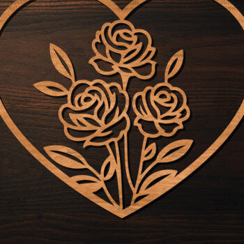 Intra απο ξύλο plywood 3mm-4mm πάχος – Ξύλο κοπής Valentine Heart Δίασταση  20x20 cm INTRAFABR-113518374 - Image 1
