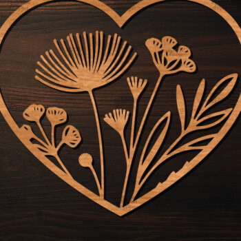 Intra απο ξύλο plywood 3mm-4mm πάχος – Ξύλο κοπής Valentine Heart Δίασταση 20x20 cm INTRAFABR-113518536 - Image 1