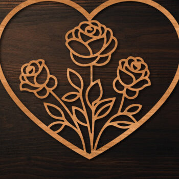 Intra απο ξύλο plywood 3mm-4mm πάχος – Ξύλο κοπής Valentine Heart Δίασταση  20x20 cm INTRAFABR-113518560 - Image 1