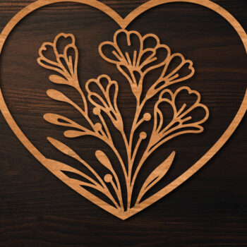 Intra απο ξύλο plywood 3mm-4mm πάχος – Ξύλο κοπής Valentine Heart Δίασταση  20x20 cm INTRAFABR-113518601 - Image 1