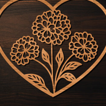 Intra απο ξύλο plywood 3mm-4mm πάχος – Ξύλο κοπής Valentine Heart Δίασταση  20x20 cm INTRAFABR-113516954 - Image 1