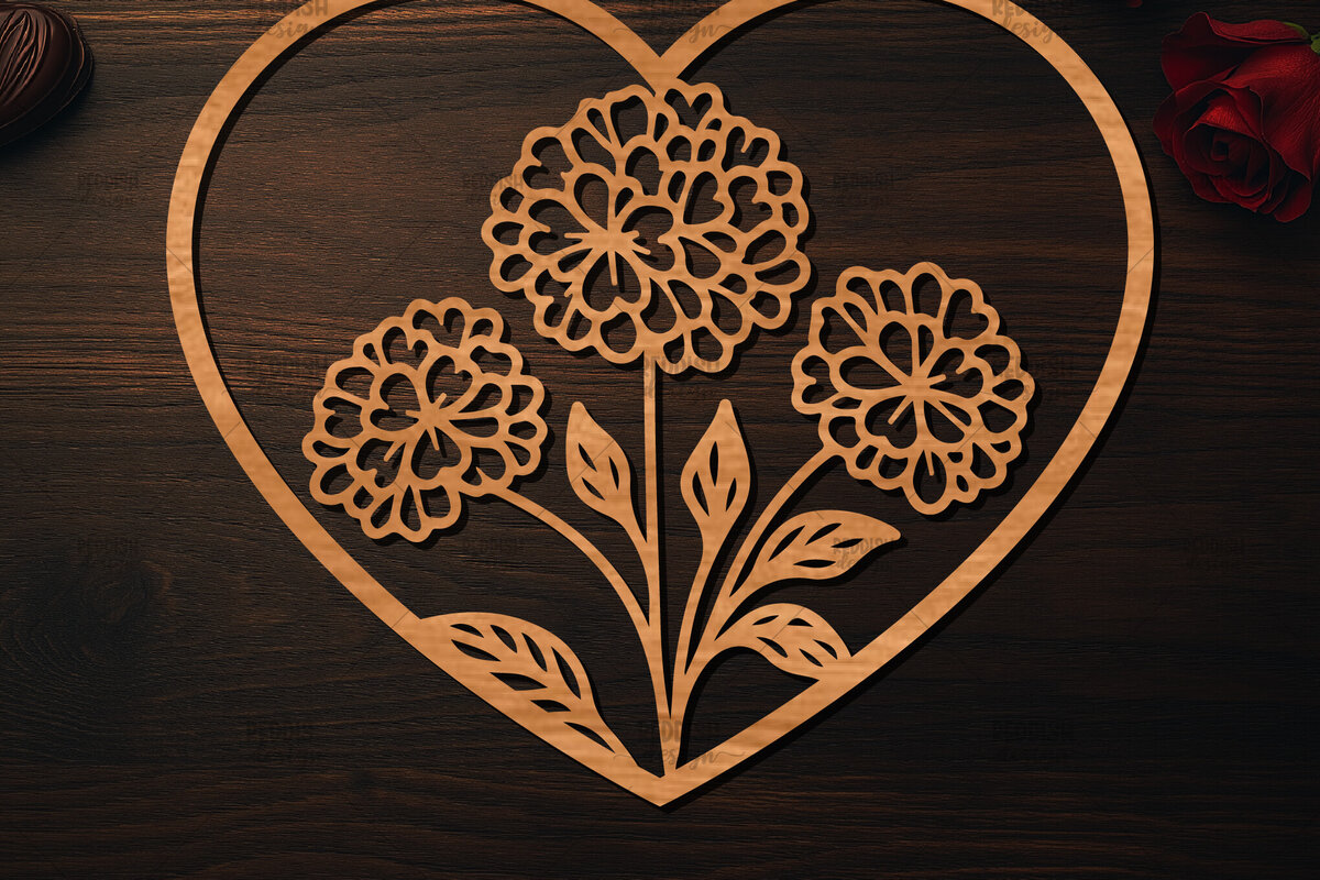 Intra απο ξύλο plywood 3mm-4mm πάχος – Ξύλο κοπής Valentine Heart Δίασταση  20x20 cm INTRAFABR-113516954