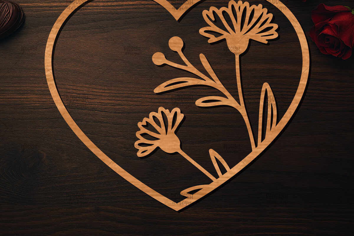 Intra απο ξύλο plywood 3mm-4mm πάχος – Ξύλο κοπής Valentine Heart Δίασταση  20x20 cm INTRAFABR-113516991