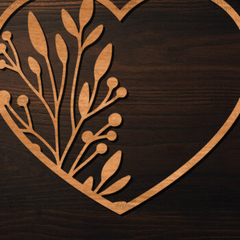 Intra απο ξύλο plywood 3mm-4mm πάχος – Ξύλο κοπής Valentine Heart Δίασταση  20x20 cm INTRAFABR-113517030 - Image 1