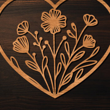 Intra απο ξύλο plywood 3mm-4mm πάχος – Ξύλο κοπής Valentine Heart Δίασταση  20x20 cm INTRAFABR-113518289 - Image 1