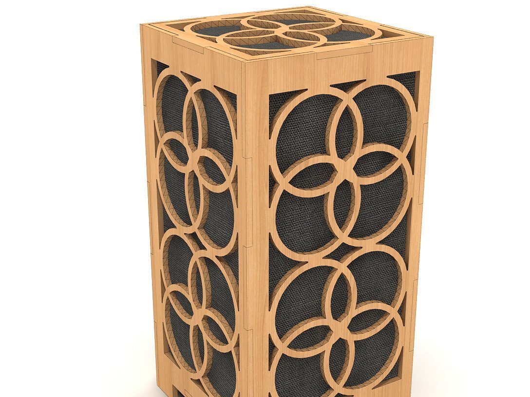 Intra απο ξύλο plywood 3mm-4mm πάχος – Ξύλινο φωτιστικό γραφείου / Πρότυπα κοπής Δίασταση  20x20 cm INTRAFABR-39076917