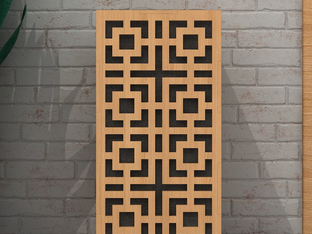 Intra απο ξύλο plywood 3mm-4mm πάχος – Φωτιστικό γραφείου ξύλου /  με λέιζερ Δίασταση  20x20 cm INTRAFABR-39077056