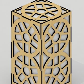 Intra απο ξύλο plywood 3mm-4mm πάχος – Ξύλινες λάμπες γραφείου Πακέτο Cut Laser Δίασταση  20x20 cm INTRAFABR-39966911 - Image 3