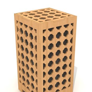 Intra απο ξύλο plywood 3mm-4mm πάχος – Ξύλινες λάμπες γραφείου Πακέτο Cut Laser Δίασταση  20x20 cm INTRAFABR-39077164 - Image 2