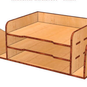 Intra απο ξύλο plywood 3mm-4mm πάχος – Ξύλινη οργάνωση γραφείου, Δίσκος χαρτιού με 5 δίσκους Δίασταση  20x20 cm INTRAFABR-113441331