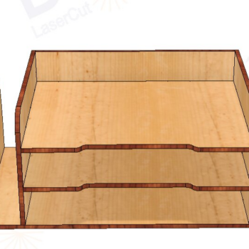 Intra απο ξύλο plywood 3mm-4mm πάχος – Ξύλινη οργάνωση γραφείου, Δίσκος χαρτιού με 5 δίσκους Δίασταση  20x20 cm INTRAFABR-113441331 - Image 3