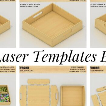 Intra απο ξύλο plywood 3mm-4mm πάχος – Δέσμη προτύπων λέιζερ δίσκων ξύλου Δίασταση  20x20 cm INTRAFABR-41728369 - Image 1