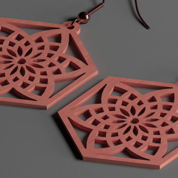 Intra απο ξύλο plywood 3mm-4mm πάχος – Πρότυπα κρεμαστά σχέδια για ξύλινα σκουλαρίκια 287 Δίασταση  5x5 cm INTRAFABR-50098492 - Image 2