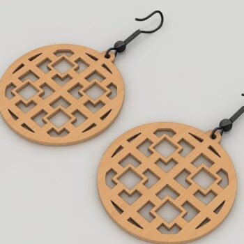 Intra απο ξύλο plywood 3mm-4mm πάχος – Ξύλινο σκουλαρίκι Bundle διανυσματικά αρχεία Δίασταση  5x5 cm INTRAFABR-40251704 - Image 2